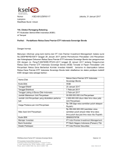 Nomor : KSEI-0812/DIR/0117 Jakarta, 31 Januari 2017 Lampiran