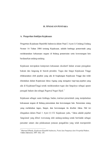 II. TINJAUAN PUSTAKA A. Pengertian Intelijen Kejaksaan