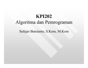 KPI202 Algoritma dan Pemrograman