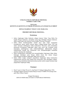 undang-undang republik indonesia nomor 4 tahun 1982
