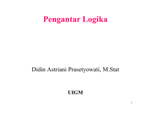 Pengantar Logika - UIGM | Login Student