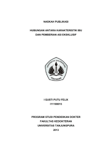 naskah publikasi hubungan antara karakteristik ibu dan pemberian