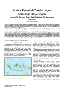 Analisis Penyebab Tanah Longsor di Kalitlaga Banjarnegara