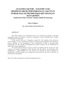 analisis faktor – faktor yang mempengaruhi pertimbangan akuntan