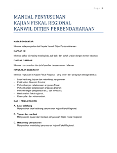 manual penyusunan kajian fiskal regional kanwil ditjen