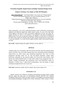 Case Study on Palm Oil Plantation - PUR