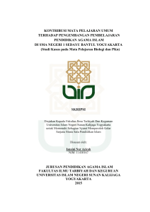 kontribusi mata pelajaran umum terhadap pengembangan