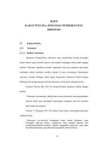 bab ii kajian pustaka, kerangka pemikiran dan hipotesis