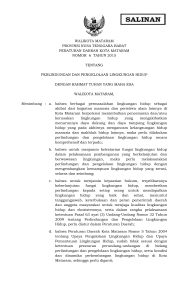 walikota mataram provinsi nusa tenggara barat peraturan daerah