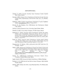 DAFTAR PUSTAKA Arikunto, S, (2010), Prosedur Penelitian Suatu