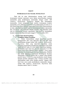 BAB IV PEMBAHASAN DAN HASIL PENELITIAN Pada bab ini akan