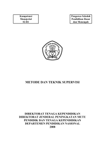 METODE DAN TEKNIK SUPERVISI