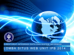 LOmba situs web unit ipb 2014 - Bogor Agricultural University