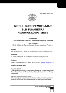 modul guru pembelajar slb tunanetra