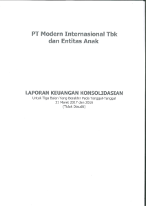 Maret 2017 - PT Modern Internasional, Tbk.