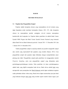 49 BAB III METODE PENELITIAN 3.1 Populasi dan Pengambilan