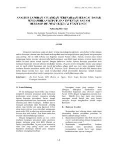 analisis laporan keuangan perusahaan sebagai dasar pengambilan