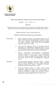 peraturan menteri perhubungan republik indonesia nomor