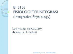 BI 5103 FISIOLOGI TERINTEGRASI (Integrative Physiology)