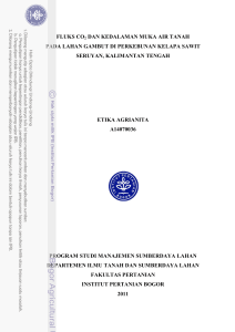 Fluks CO2 dan Kedalaman Muka Air Tanah pada
