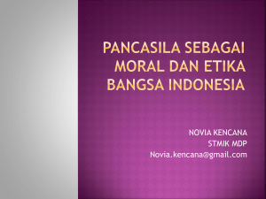 pancasila sebagai moral dan etika bangsa indonesia