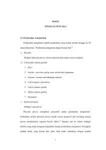 7 BAB II TINJAUAN PUSTAKA 2.1 Perdarahan