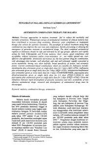 PENGOBATAN MALARIA DENGAN KOMBINASI ARTEMISININ