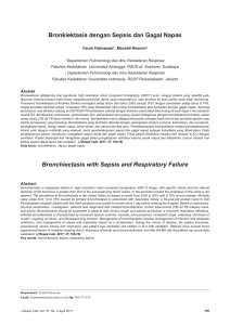 Bronkiektasis dengan Sepsis dan Gagal Napas Bronchiectasis with