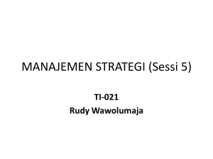 manajemen strategi - Universitas Kristen Maranatha