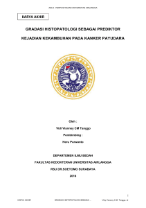 gradasi histopatologi sebagai prediktor kejadian kekambuhan pada