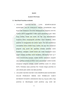 11 BAB II KAJIAN PUSTAKA 2.1 Hasil