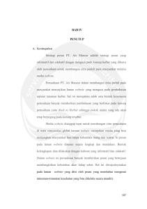 BAB IV PENUTUP A. Kesimpulan Strategi pesan PT. Air Mancur