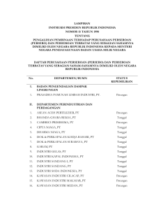 lampiran instruksi presiden republik indonesia nomor 15 tahun 1998