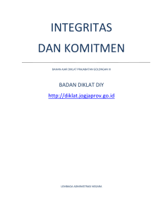 integritas dan komitmen