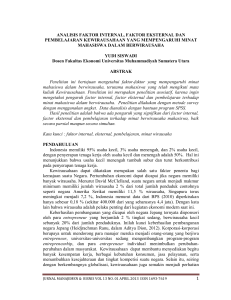 1 analisis faktor internal, faktor eksternal dan pembelajaran