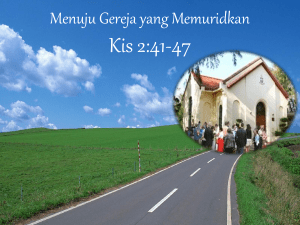 Kis 2:41-47 - Gereja Kristen Abdiel Gloria