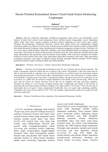 Desain Protokol Komunikasi Sensor Cloud Untuk Sistem Monitoring