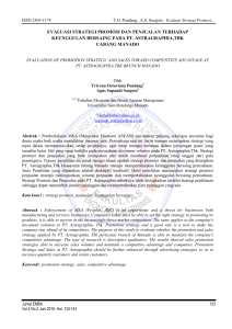 evaluasi strategi promosi dan penjualan - E