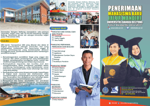 BROSUR PMB 2016 XIV revisi - Universitas Bangka Belitung
