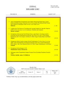 jurnal serambi ilmu - Jurnal Universitas Serambi Mekkah