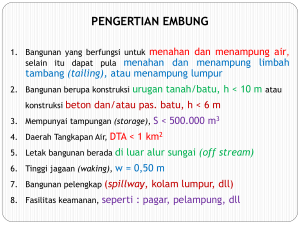 dasar perencanaan bendungan