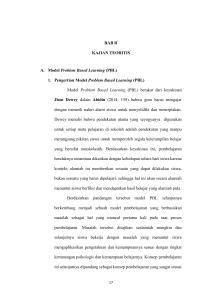 BAB II KAJIAN TEORITIS A. Model Problem Based Learning (PBL) 1
