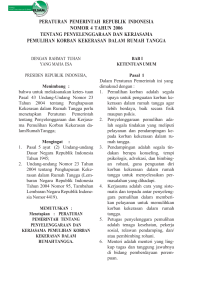 peraturan pemerintah republik indonesia nomor 4 tahun 2006