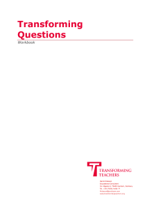 Transforming Questions - Transforming Teachers
