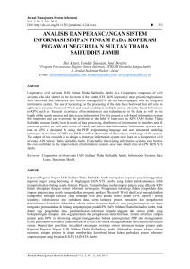 analisis dan perancangan sistem informasi simpan pinjam pada