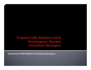 Program Public Relations Untuk Pembangunan