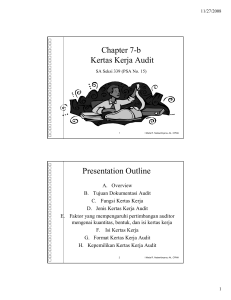 Chapter 7-b Kertas Kerja Audit Presentation Outline