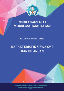 karakteristik siswa smp dan bilangan