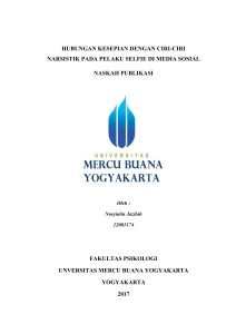 hubungan kesepian dengan ciri-ciri narsistik pada pelaku selfie di