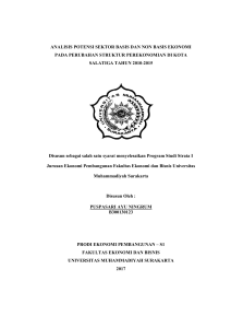 ANALISIS POTENSI SEKTOR BASIS DAN NON BASIS EKONOMI